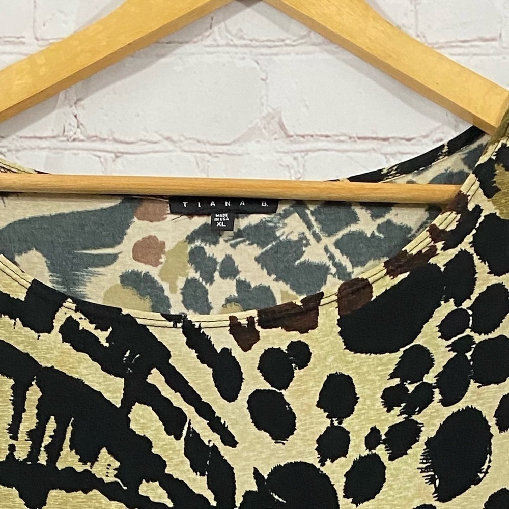 Tiana B Animal Print Womens Size XL Dress - Picture 4 of 5